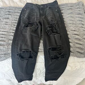 Distressed black Mom, Jean